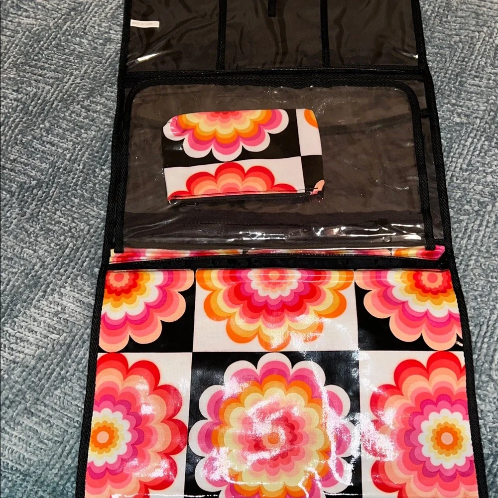 Colorful Floral Hanging Organizer with clasp closure
